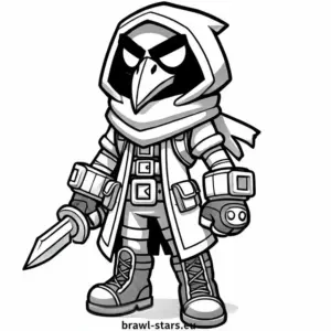 Crow (Brawl Stars) Coloring Page
