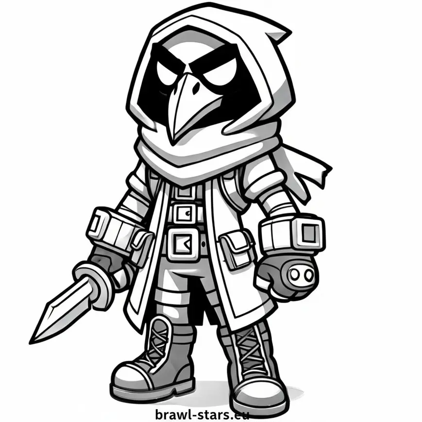 Crow (Brawl Stars) Coloring Page